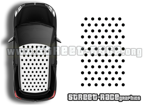 Citroen DS3 roof 058 Polka dots