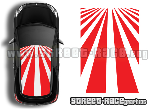 Citroen DS3 roof 061 - Rising Sun Jap flag