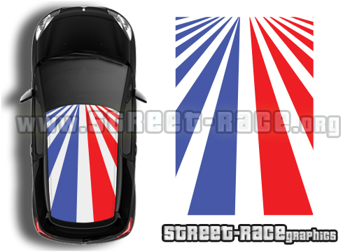 Citroen DS3 roof 062 - Rising Sun Jap flag