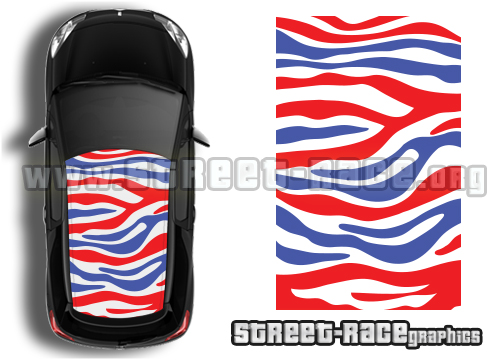 Citroen DS3 roof 064 - zebra stripes