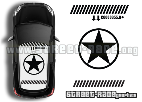 Citroen DS3 roof 076 graphics kit
