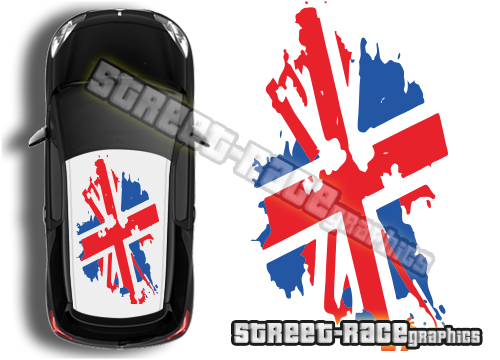 Citroen DS3 roof 078 Union Jack roof graphics