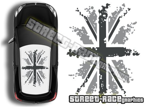 Citroen DS3 081 Union Jack roof graphics