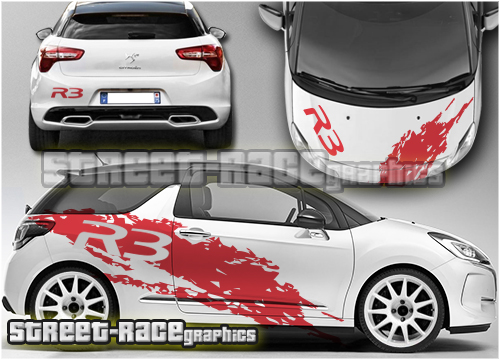 Citroen DS3 R3 rally sticker kit 004