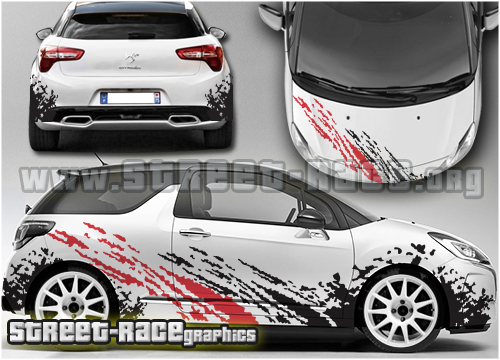Citroen DS3 R3 rally sticker kit 005