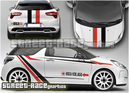 Citroen DS3 R3 rally sticker kit 015