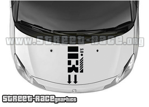 Citroen DS3 bonnet sticker 002b