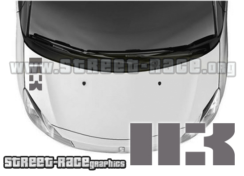 Citroen DS3 bonnet sticker 006a