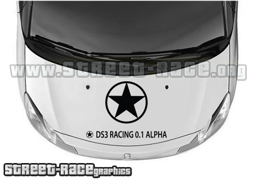 Citroen DS3 bonnet sticker 007