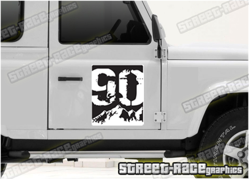 Land Rover printed door stickers