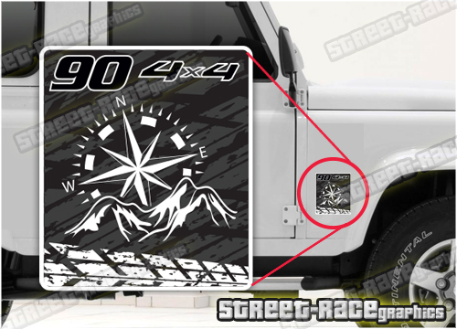 001 Land Rover Defender 90 small sticker