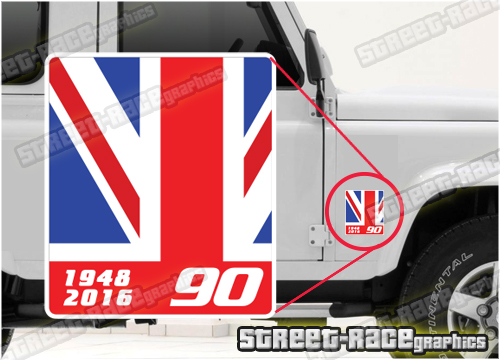 008 Land Rover Defender 90 small sticker