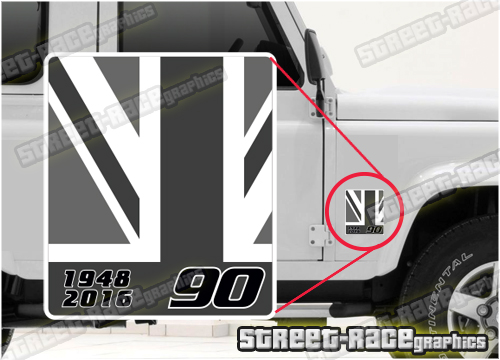 009 Land Rover Defender 90 small sticker