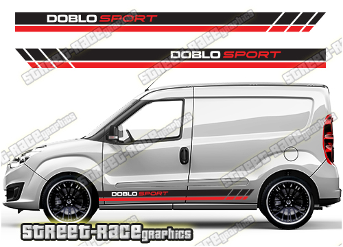 Fiat Doblo racing stripes 006