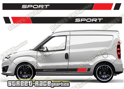 Fiat Doblo racing stripes 008