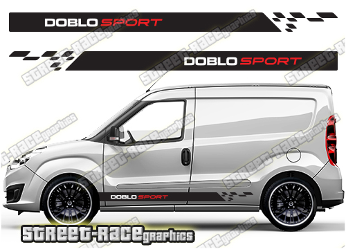 Fiat Doblo racing stripes 009
