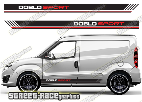 Fiat Doblo racing stripes 011