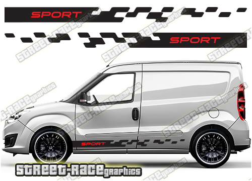 Fiat Doblo racing stripes 014