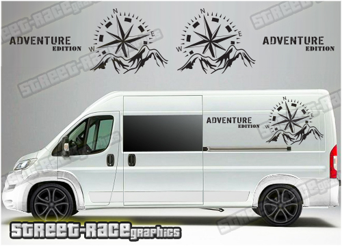 Ducato - Relay - Boxer camper van graphics 049 - Mountain Adventure Compass