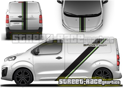 Peugeot Expert FULL racing stripes 002 - Sport Edition