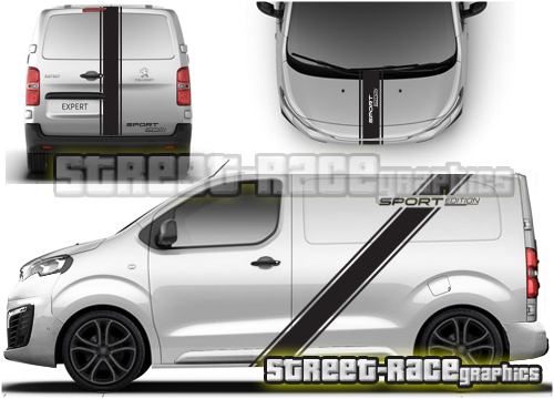 Peugeot Expert FULL racing stripes 003 - Sport Edition