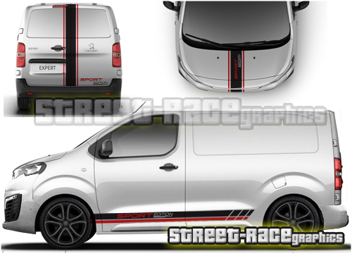 Peugeot Expert FULL racing stripes 005 - Sport Edition