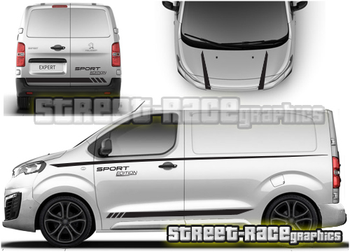 Peugeot Expert FULL racing stripes 006 - Sport Edition
