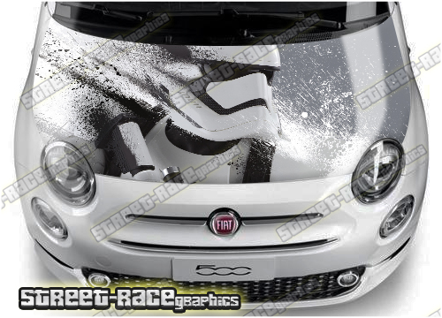 Fiat 500 bonnet/hood wrap 127