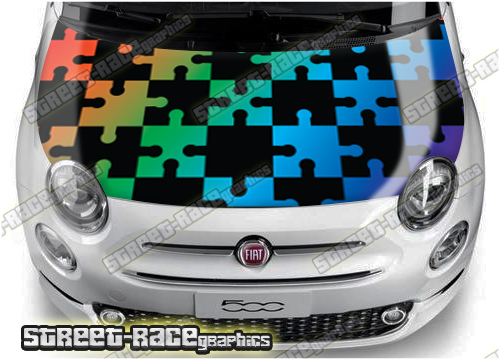 Fiat 500 bonnet/hood wrap 511