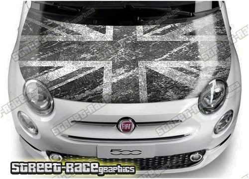 Fiat 500 bonnet/hood wrap 708
