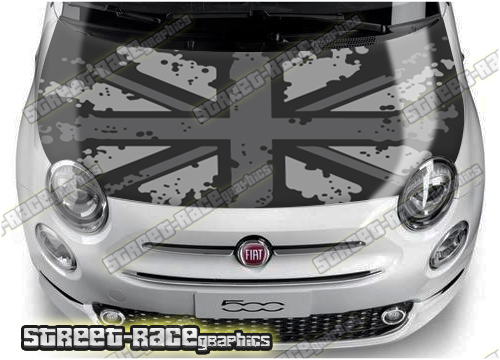 Fiat 500 bonnet/hood wrap 735