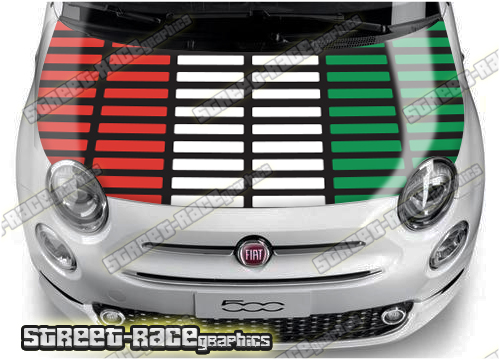Fiat 500 bonnet/hood wrap 760