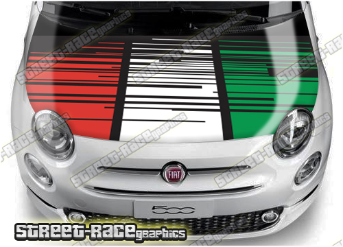 Fiat 500 bonnet/hood wrap 761