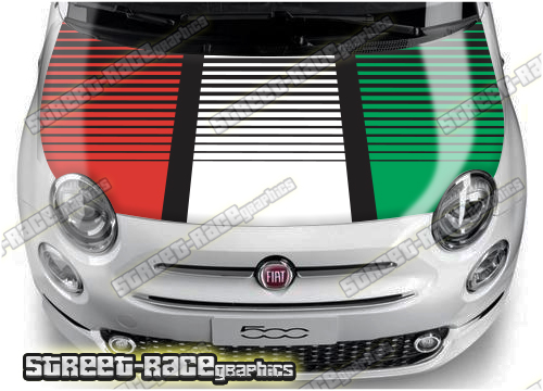 Fiat 500 bonnet/hood wrap 762