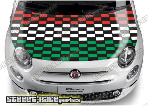 Fiat 500 bonnet/hood wrap 763