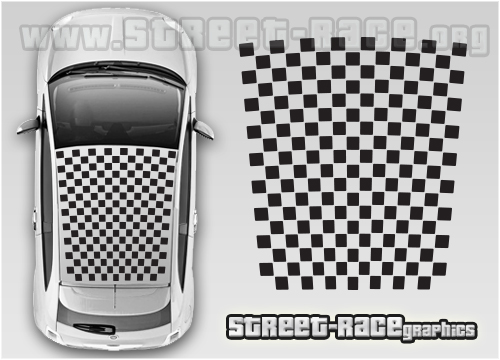 Fiat 500 OTT001 roof stickers squares