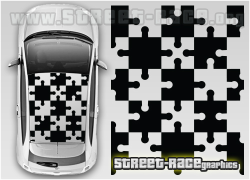 Fiat 500 OTT012 - roof jigsaw pattern