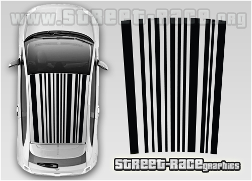 Fiat 500 OTT014 - roof barcode stripes
