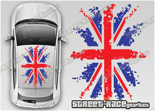 Fiat 500 OTT032 Union Jack roof graphics