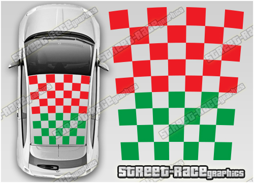 Fiat 500 OTT055 roof Italian Flag stickers