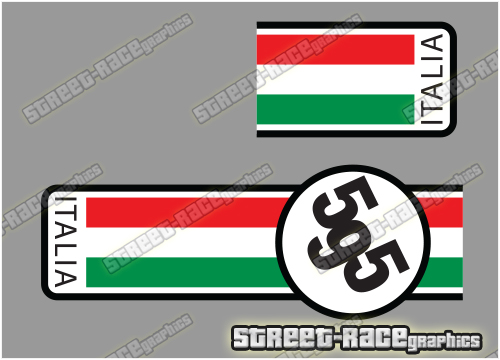 Fiat 500 OTT racing stripes 079 - Italian flag - Image 2