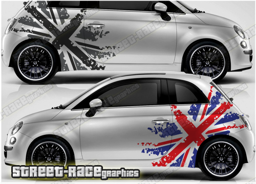 Fiat 500 rally graphics 027 - UNION JACK