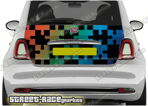 Fiat 500 tailgate wrap 511