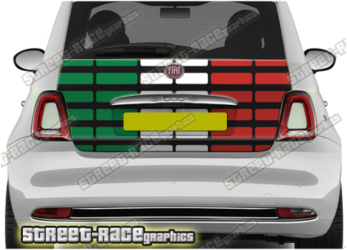 Fiat 500 tailgate wrap 513