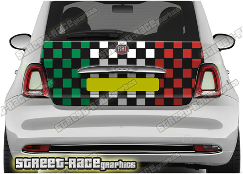 Fiat 500 tailgate wrap 514