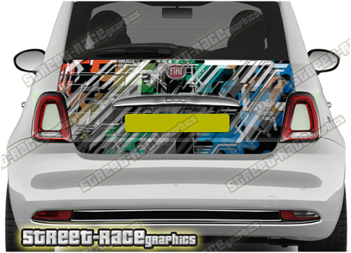 Fiat 500 tailgate wrap 515
