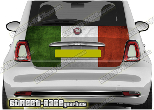 Fiat 500 tailgate wrap 705