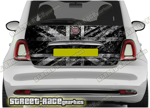 Fiat 500 tailgate wrap 715