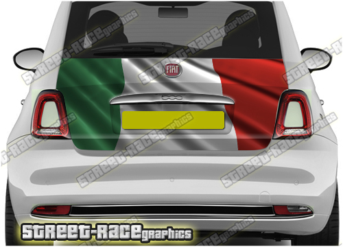 Fiat 500 tailgate wrap 723