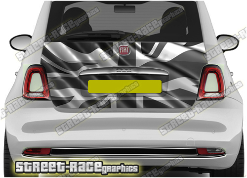 Fiat 500 tailgate wrap 732